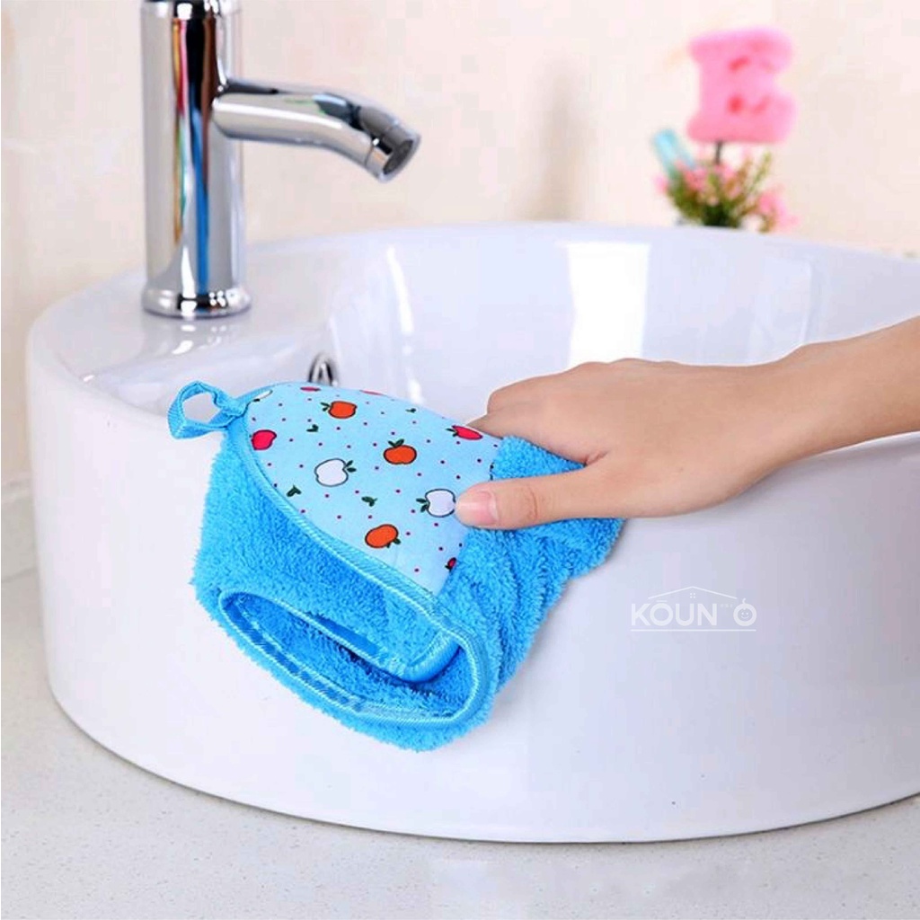 Lap Tangan Handuk Lembut Gantung Kain Lap Tangan Serbet Tangan Serbet Gantung Hand Towel Microfiber