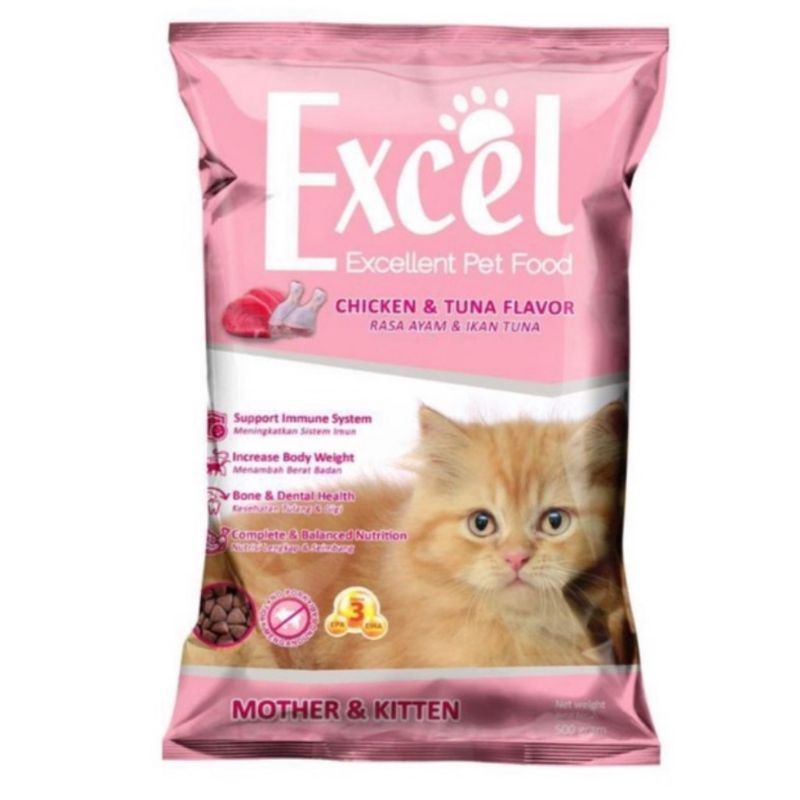 EXCEL pakan kucing Mother and Kitten 500g new