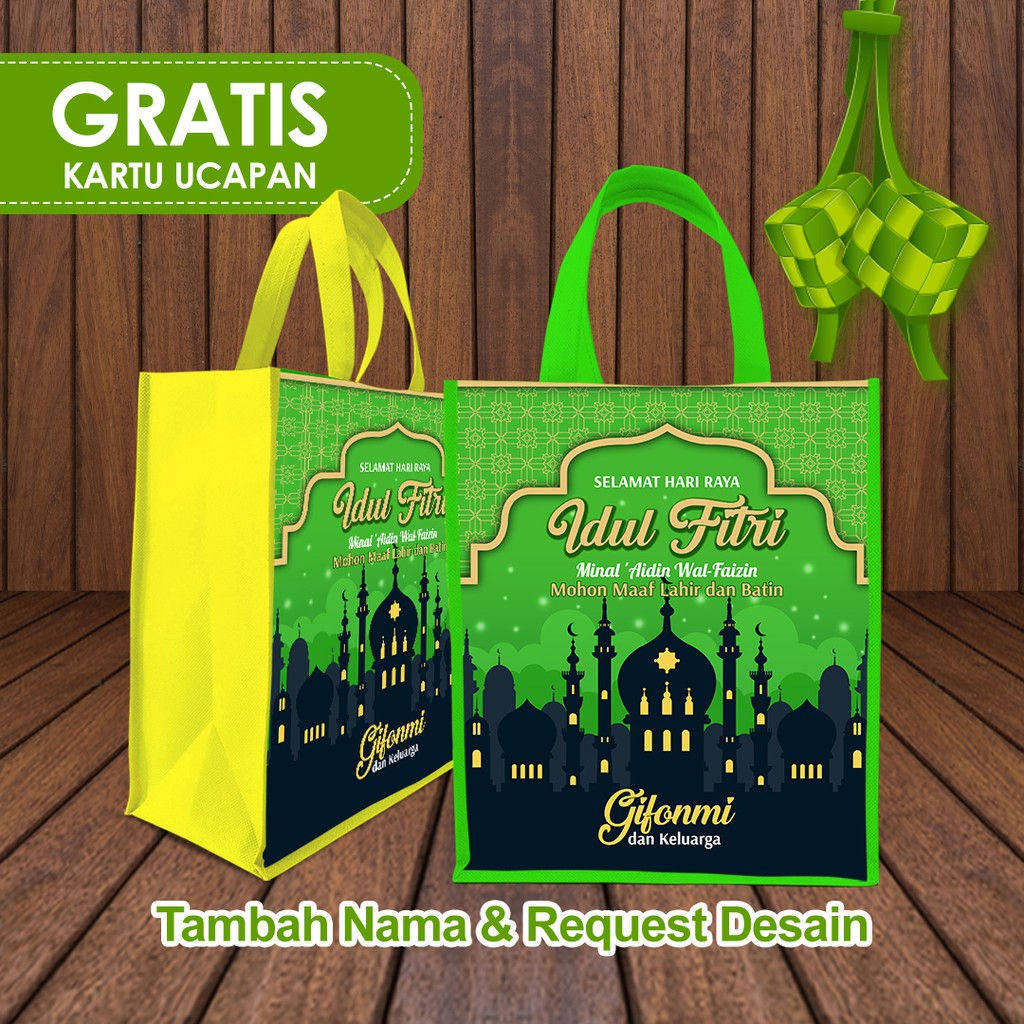 

JUMBO SIZE - Tas Souvenir / Goodie Bag Ramadhan dan Idul Fitri - Desain Kekinian