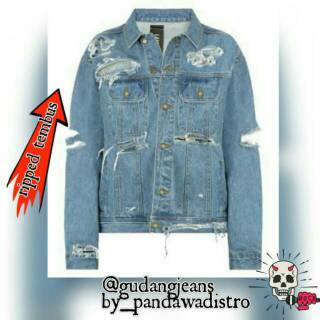 5700 Model Jaket Levis Sobek Terbaru