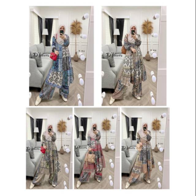 Jihan set ( kulot + tunik ) ori by D'Lovera