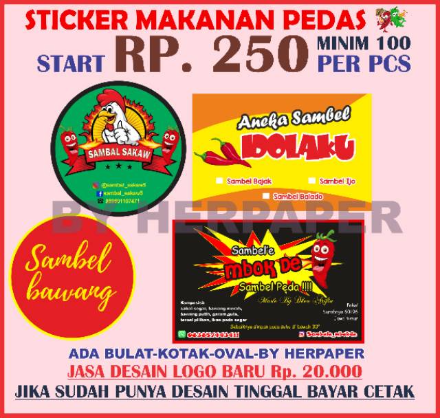 25 Inspirasi Keren Logo Stiker Makanan Pedas Aneka Stiker Keren