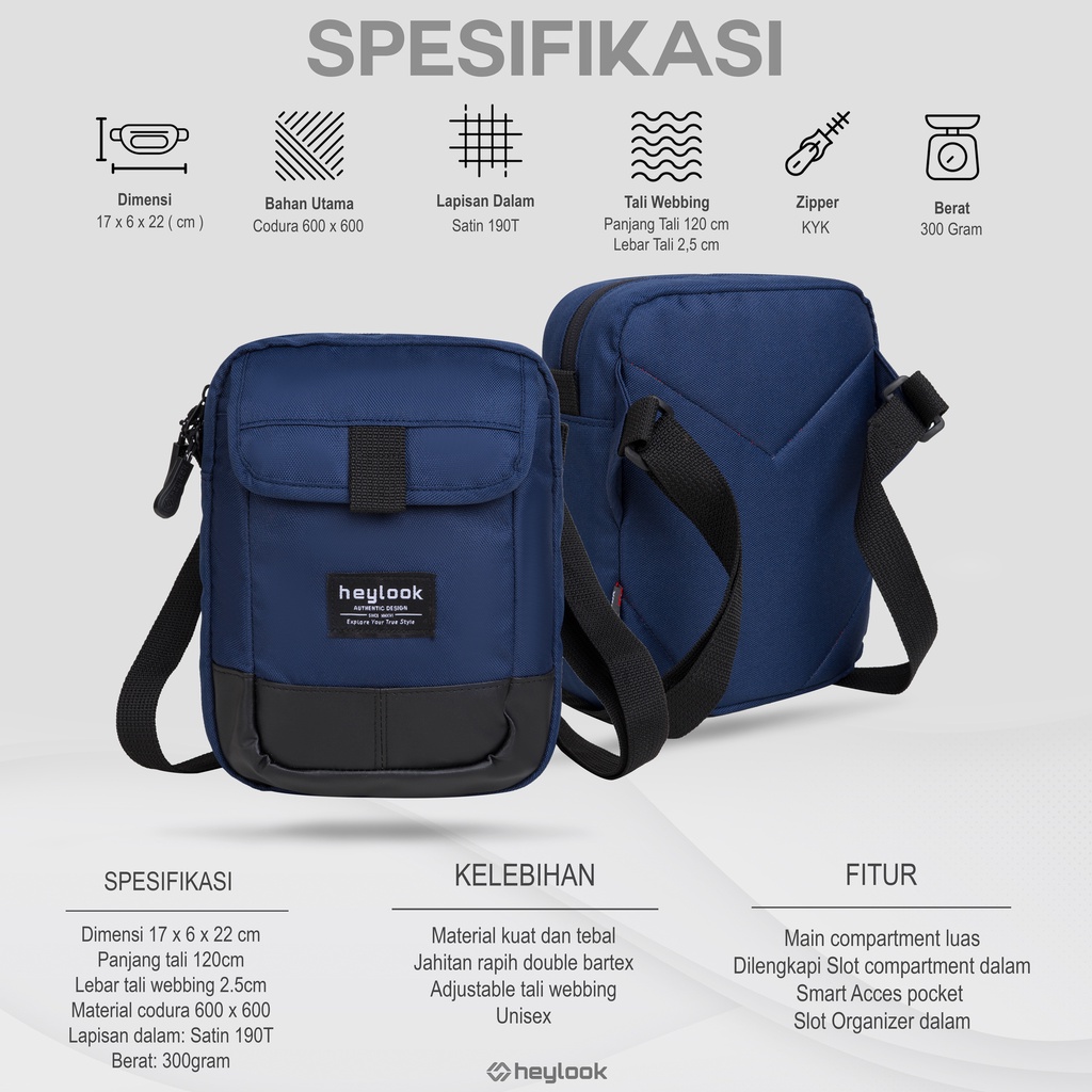 HEYLOOK Project - Tas Selempang Pria INFINITE Sling Bag Waterproof Pria