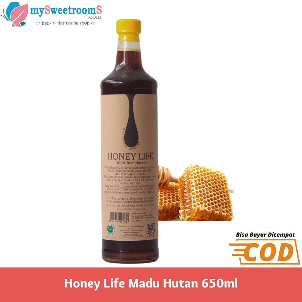 

Honey Life Raw Wild Forest Honey 650ml / Madu Hutan Asli