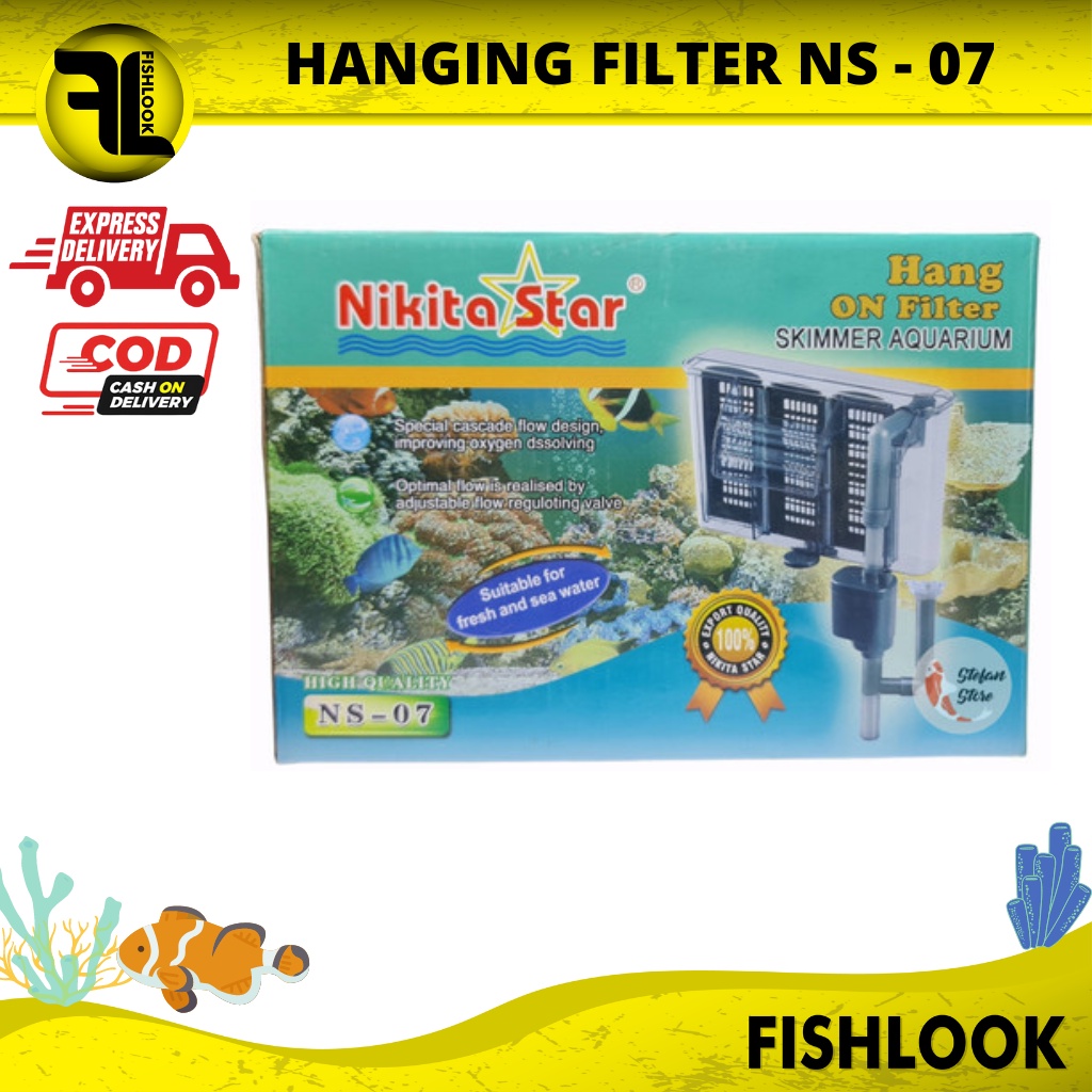 NIKITA STAR NS07 NS 07 SLIM hanging hang on filter gantung aquarium