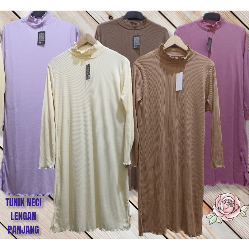 (COD)BEAUTIFUL TUNIK NECI LONG // TUNIK KRIWIL WANITA TREND MASA KINI