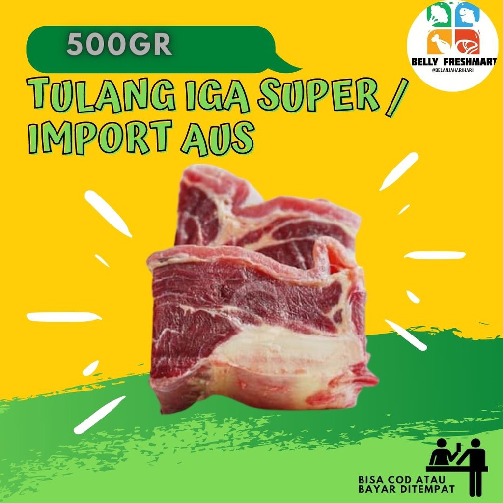 

Tulang Iga Super Import Aus 500 Gram Bahan Masakan Daging Sapi Premium