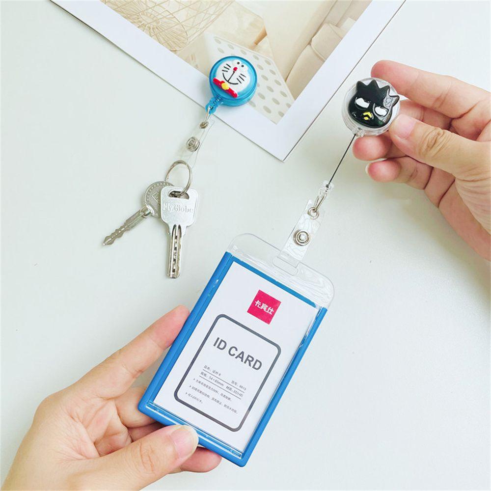 Lanfy Retractable Badge Reel My Melody Hospital Chest Card ID Card Clips Klip Kartu Kerja Cinnamoroll Nurse Badge Holder