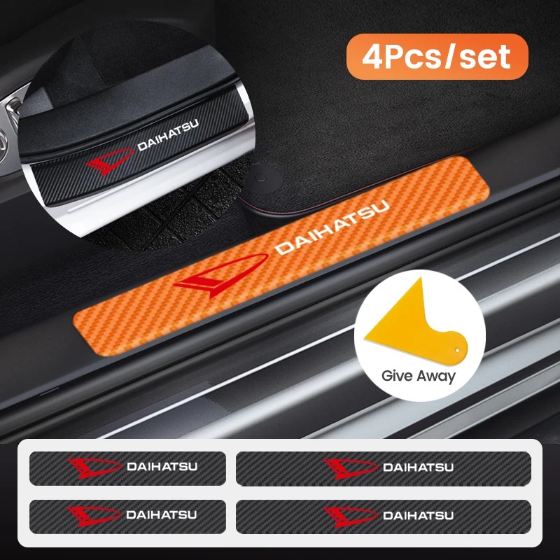 Daihatsu 9Pcs Stiker Pelindung Pintu Mobil Anti Gores Bahan Carbon Fiber Untuk Rocky Taruna Ayla Ceria Classy Taft Sigra Xenia