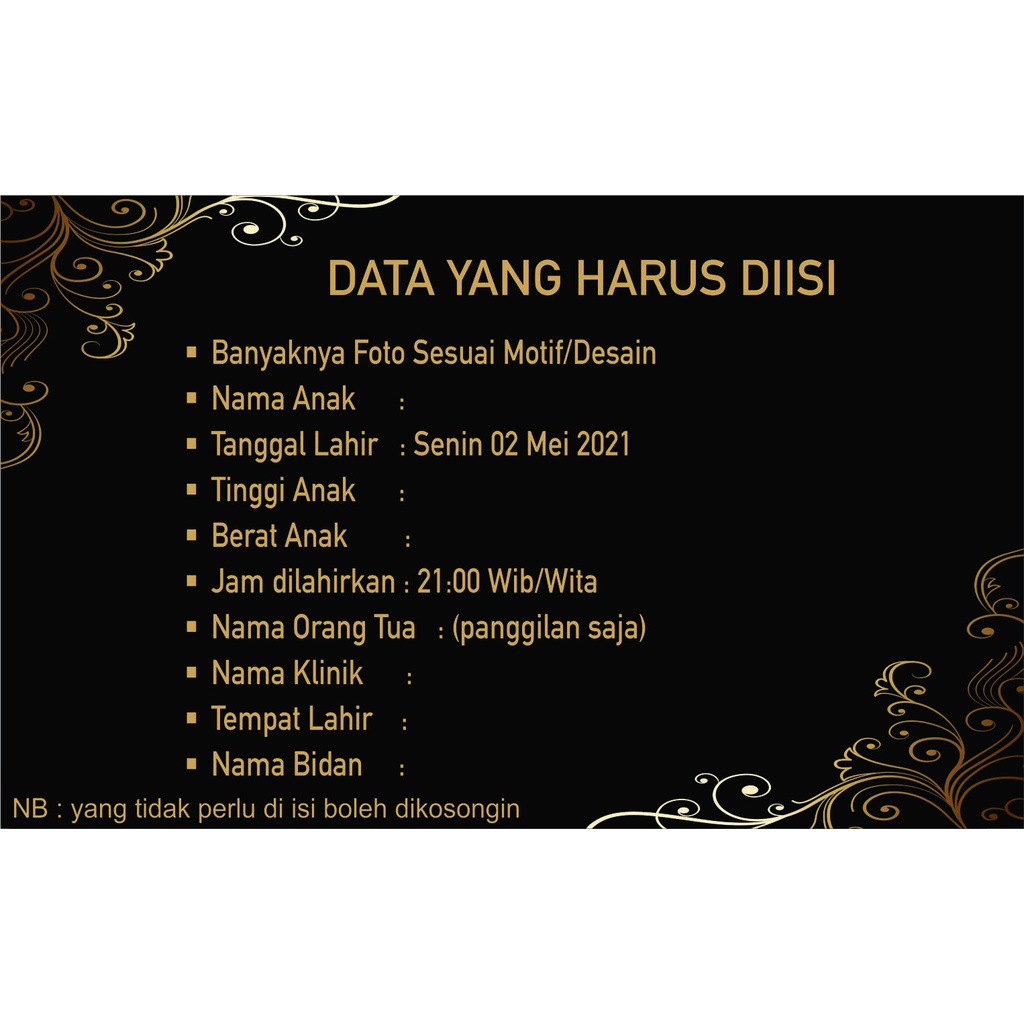CETAK BIODATA BAYI UKURAN BESAR 17R/12Rs (48x32)cm-2