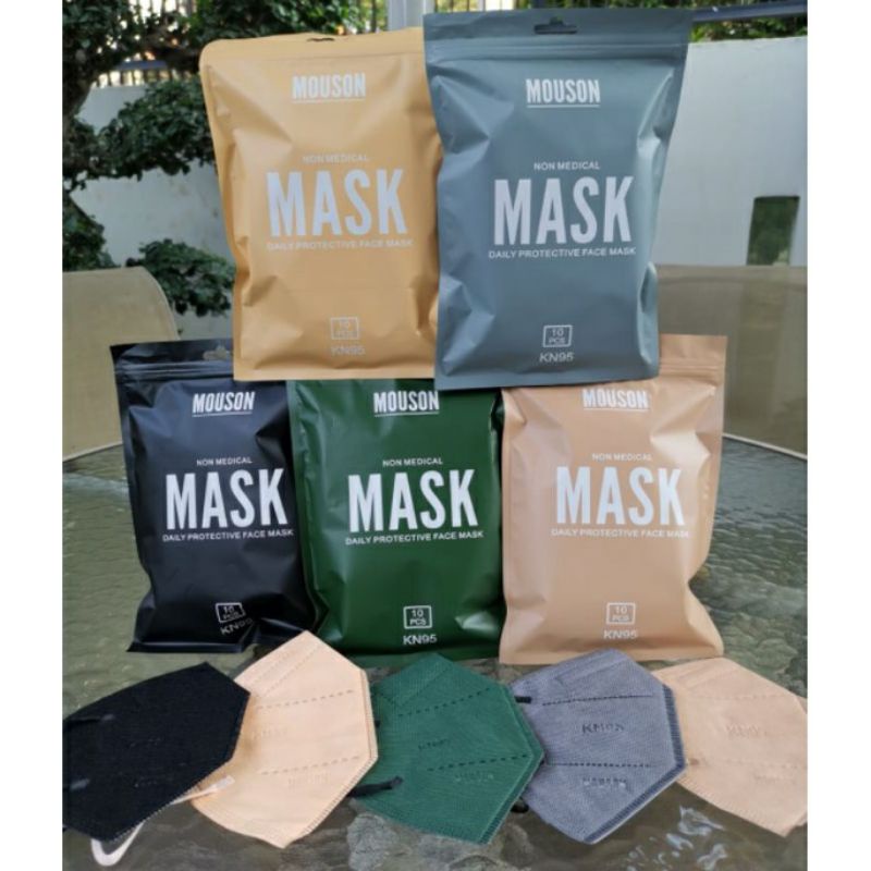 ISI 10 PCS MASKER KN95 MOUSON 5PLY | WEMASK 6PLY PER PACK IJIN BNPB