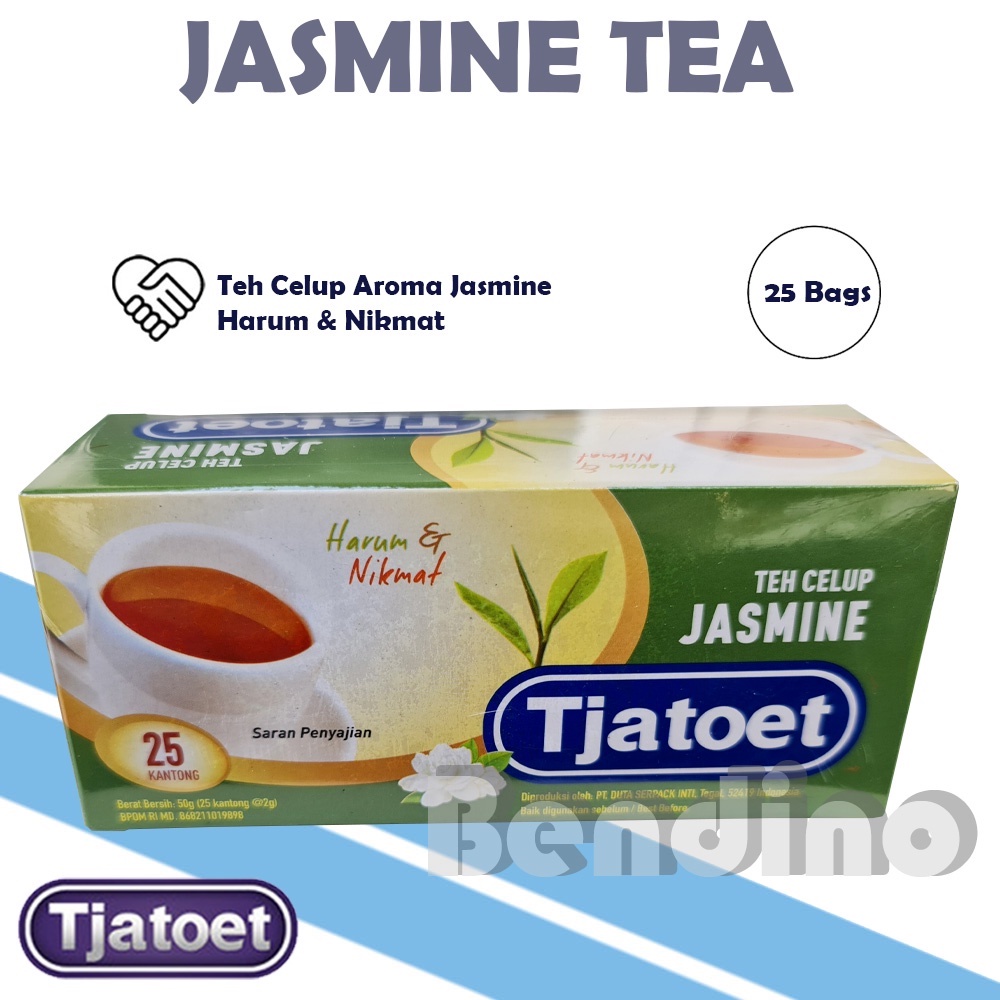 

Teh Tjatoet Jasmine Tea Box = 25 Pcs - Teh Melati Premium Celup 25Pcs - 2 Tang 2Tang