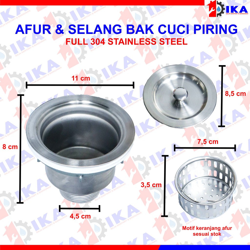 AFUR BAK CUCI PIRING STAINLESS/AFUR KERANJANG BAGUS/AFUR CUCI PIRING SUS 304 ASLI TAHAN KARAT KOROSI TERMURAH SUPER PAKET KOMPLIT BAK WASTAFEL