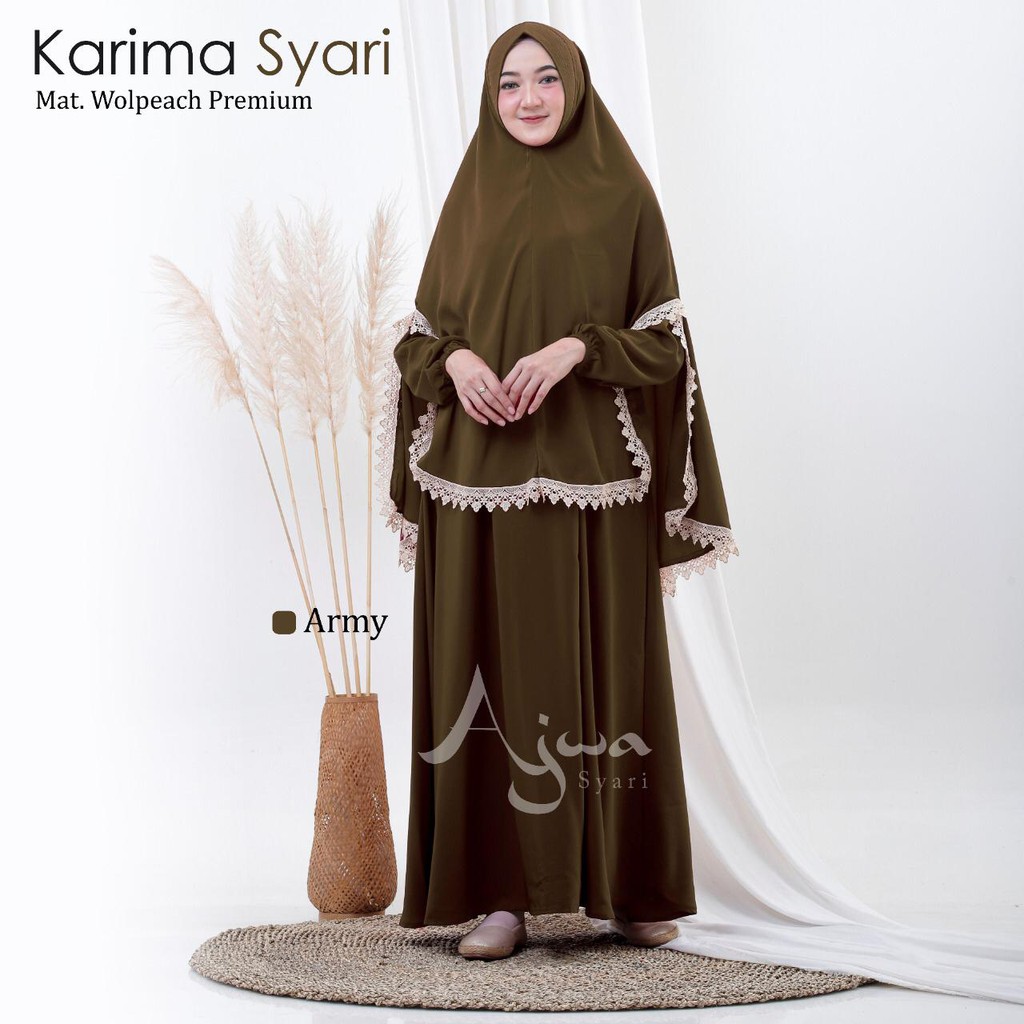 GAMIS SYARI CADAR - SETELAN SYARI ORIGINAL AJWA SERI AINUN - KARIMA ORI AJWA