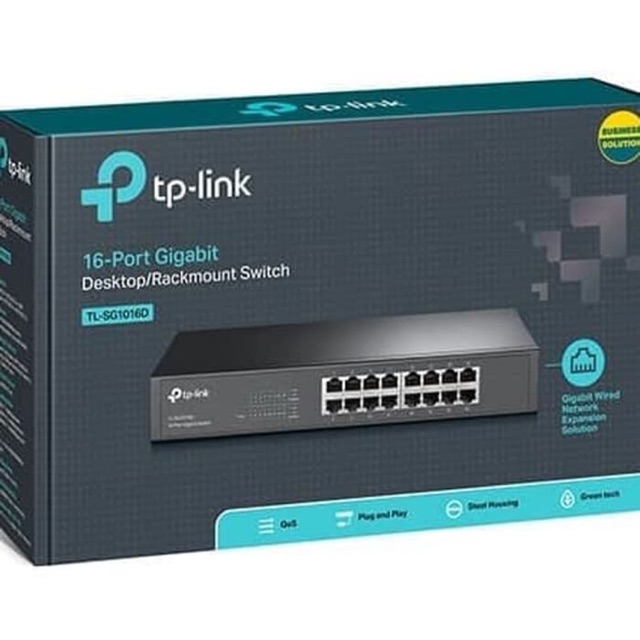 TP-Link TL-SG1016D 16-port Gigabit Switch Desktop Rackmount Metal Case | TPLINK GARANSI RESMI
