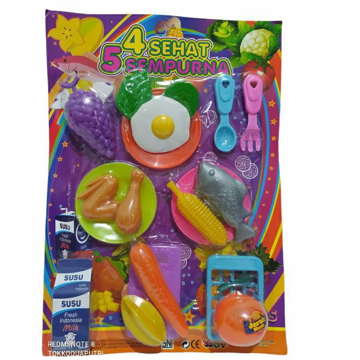 mainan anak perempuan 4 sehat 5 sempurna mainan lauk pauk buah dan sayur