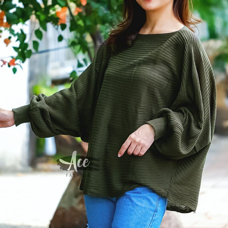 LASPERAL BETWING real pict/Baju rajut kalong jumbo virall/ Rajut berkualitas, Produk Original-Army