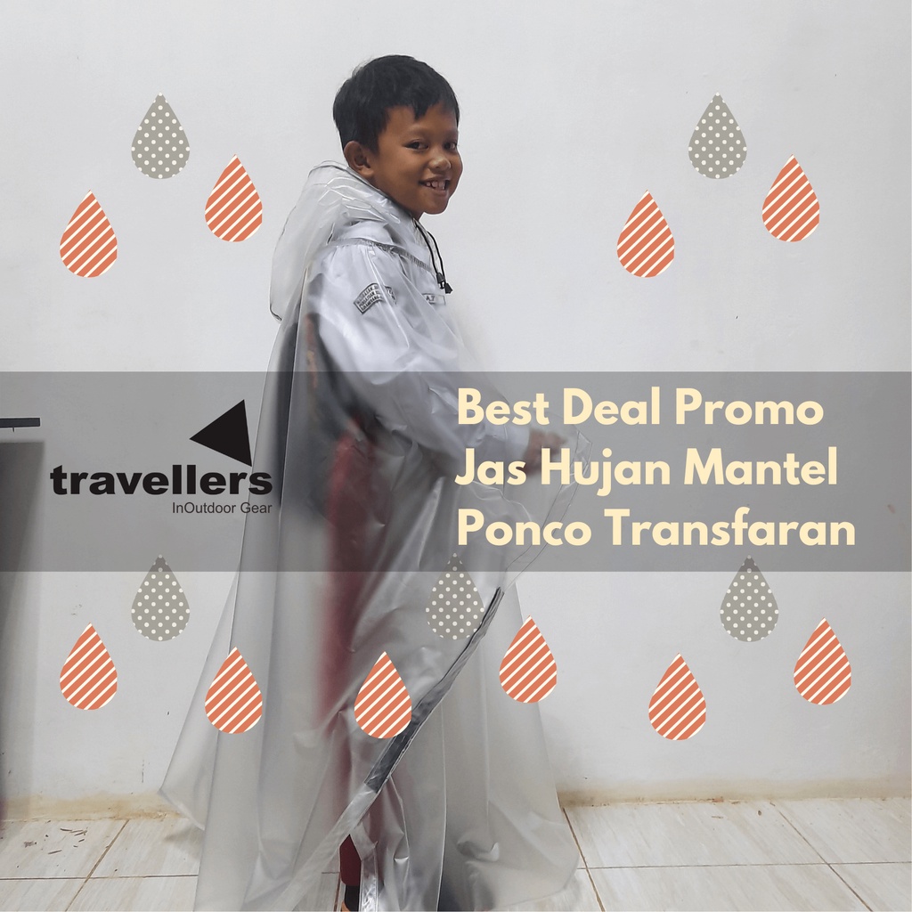 Jas Hujan Mantel Ponco Transfaran