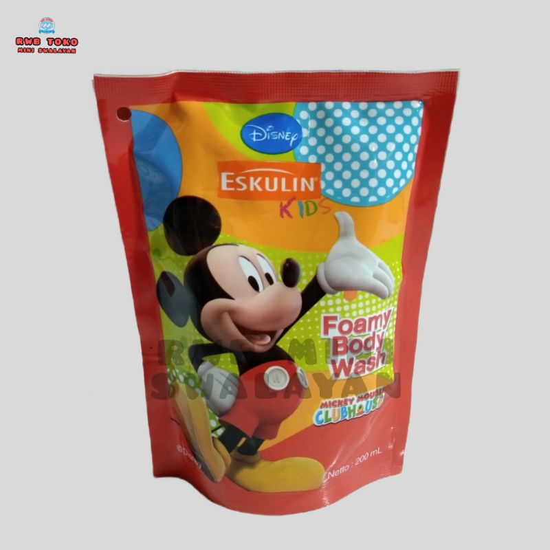 Eskulin Kids Foamy Body Wash Refill Mickey Mouse 200ml