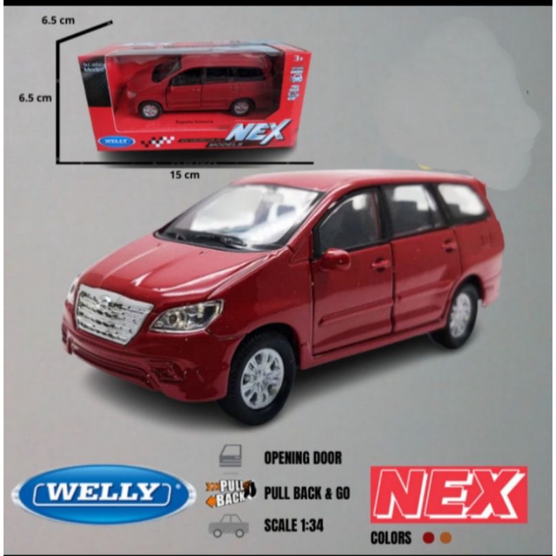 MAINAN DIE CAST MOBIL TOYOTA INNOVA WELLY NEX