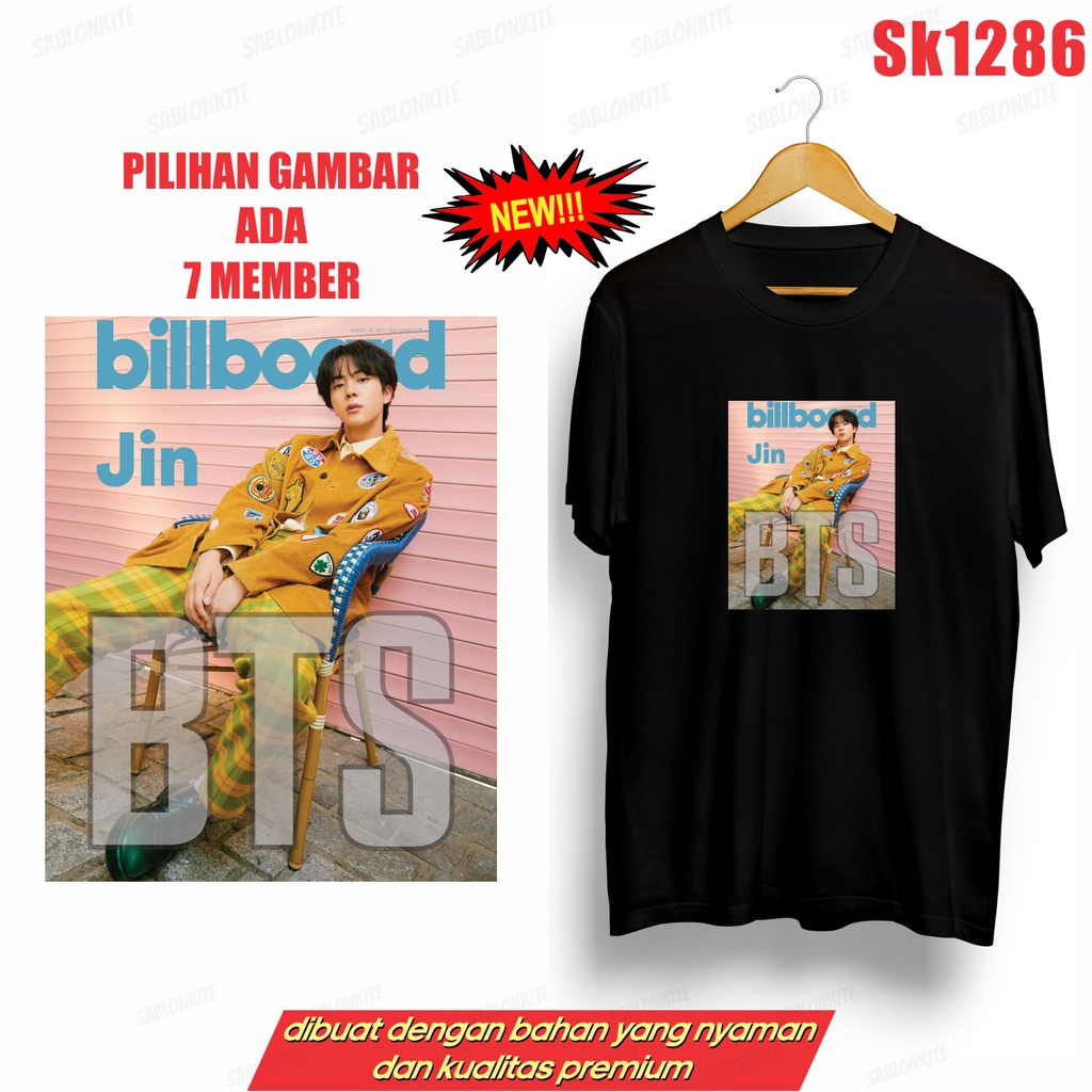 MURAH!!! KAOS KPOP BILLBOARD JUNGKOOK TAEHYUNG SK1286 JK V SG JIN JM JH  RM SK