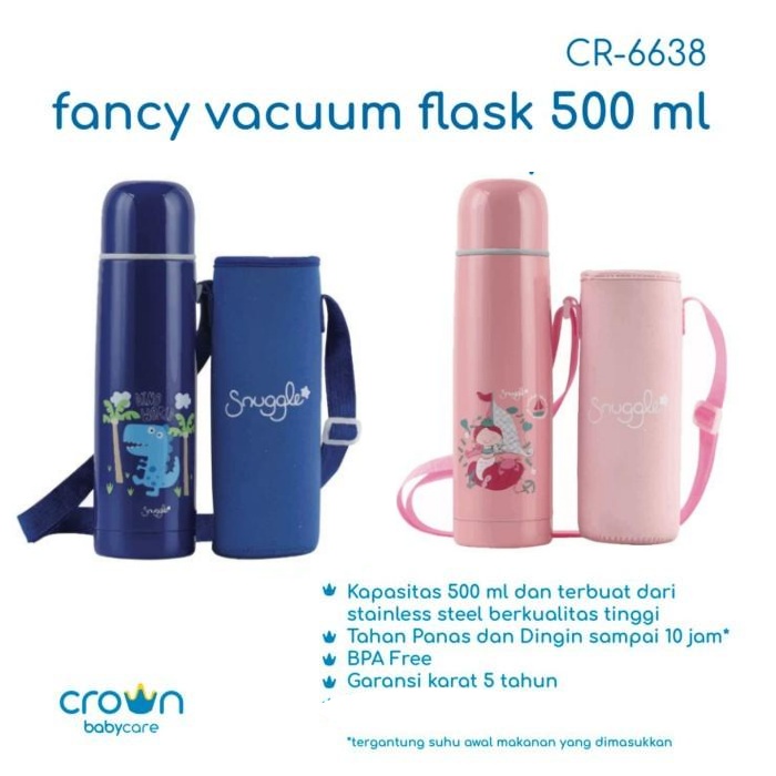 MAK322 CROWN TERMOS MINUM SNUGGLE FANCY VACUUM 500ML CR6638