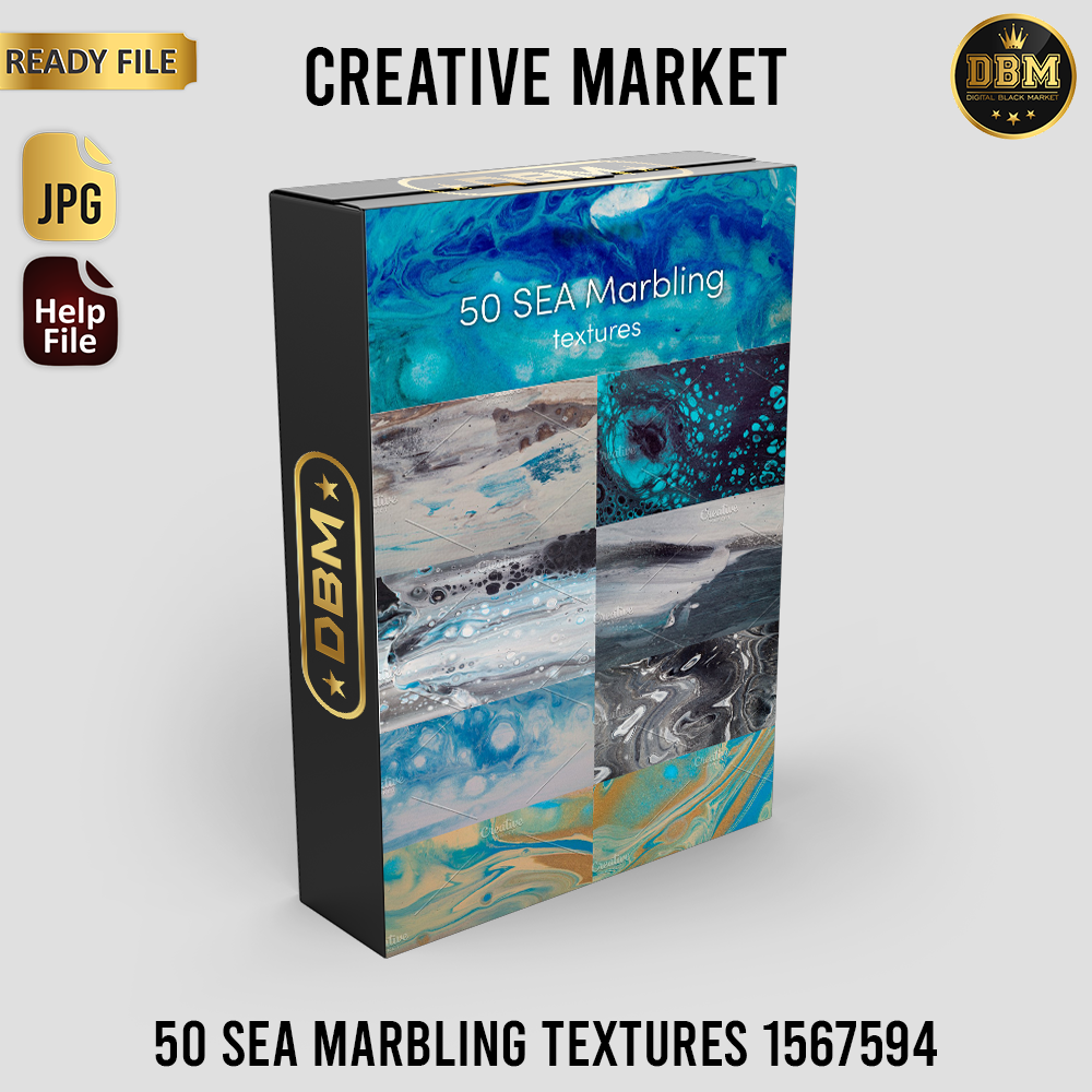 50 Sea marbling Textures - JPEG Ultra HD