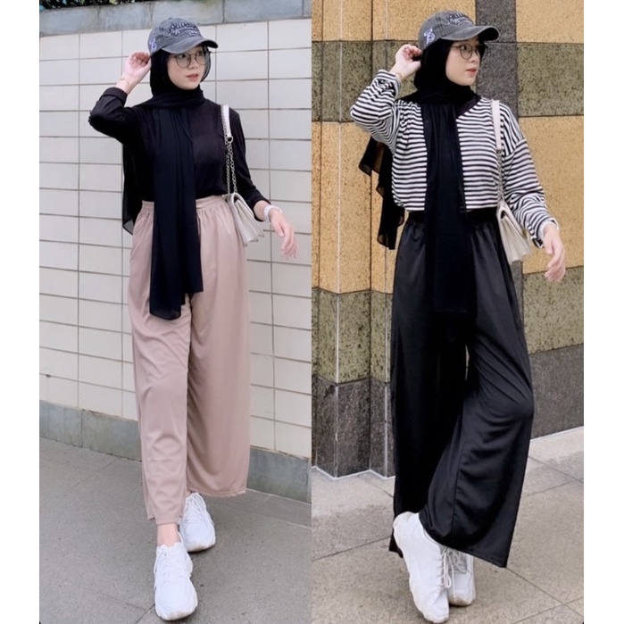 SIERA PANTS dua saku | Celana Kulot Wanita | Celana Panjang Wanita