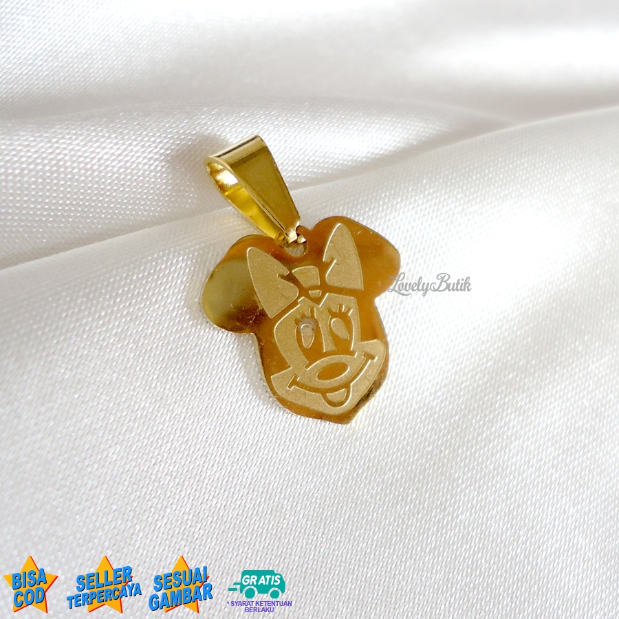 Lovelybutik Liontin Anak Titanium Anti Karat Liontin Lucu Anak Tanpa Kalung Titanium Model Terbaru MNT