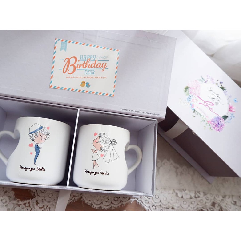 (COD) Mug Couple Pernikahan / Kado Custom / Mug / Gelas