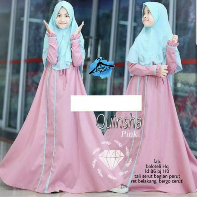 QUINSHA GAMIS KIDS//BAJU MUSLIM ANAK//GAMIS SYAR'I KIDS