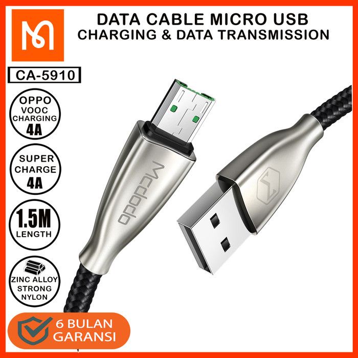 MCDODO CA-5910 Cable USB to Micro USB 4A - 1.5m - Support VOOC - Garansi Resmi 6 Bulan