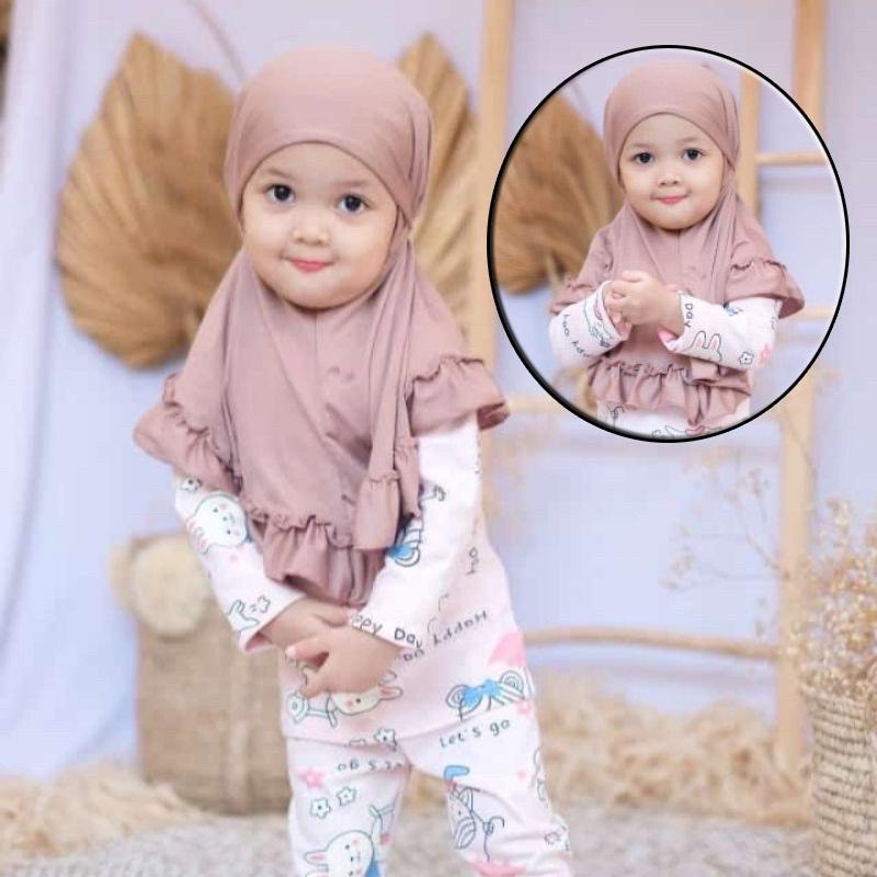 Hijab Baby Naura / jilbab anak 1-4 tahun / kerudung bayi muslimah