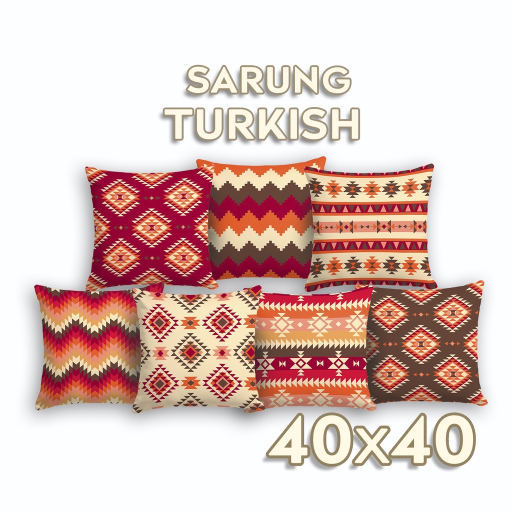 COVER SARUNG Bantal Sofa Print Motif Turkey Turkish Kalpadokia 40x40 cm - Pusat Kado Murah