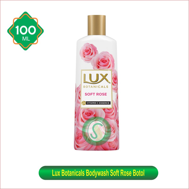 Lux Botanicals Body wash Soft Rose Botol 100ML - Sabun Mandi Cair Pink