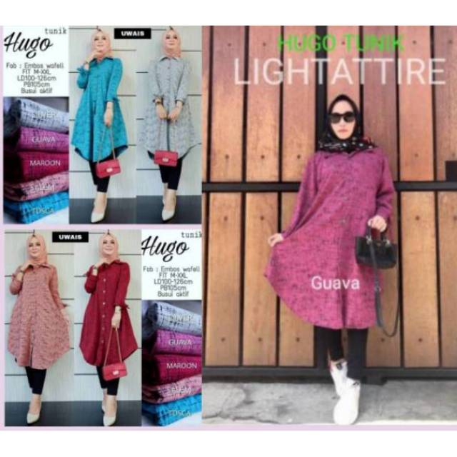 HUGO TUNIK UWAIS/JUMBO SIZE/ ADEM MELAR/FIT XXL