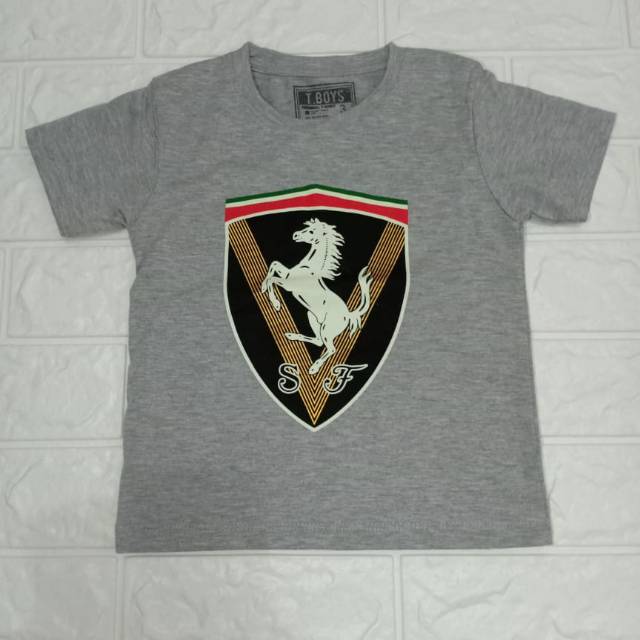 Ferrari kaos anak anak (glow in the dark)
