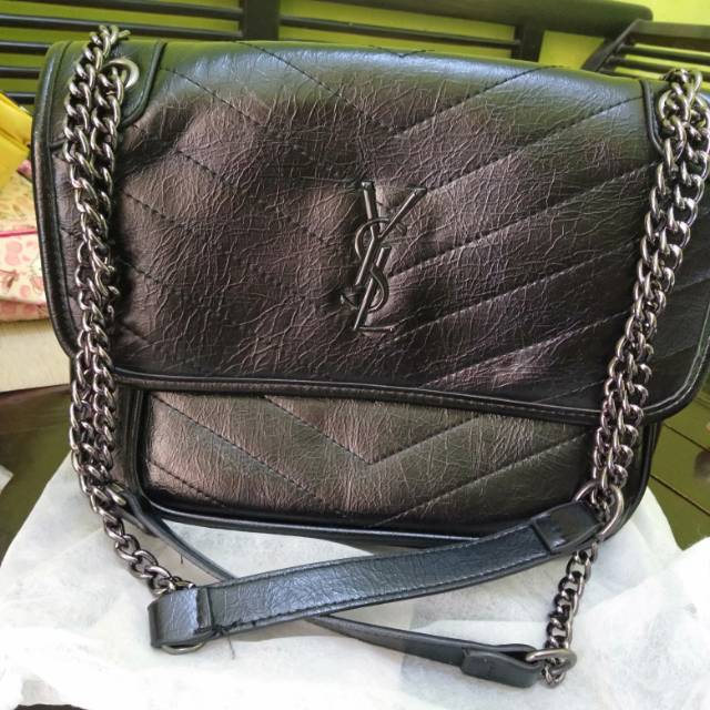 Tas ysl niki black tas import kualitas semprem murah