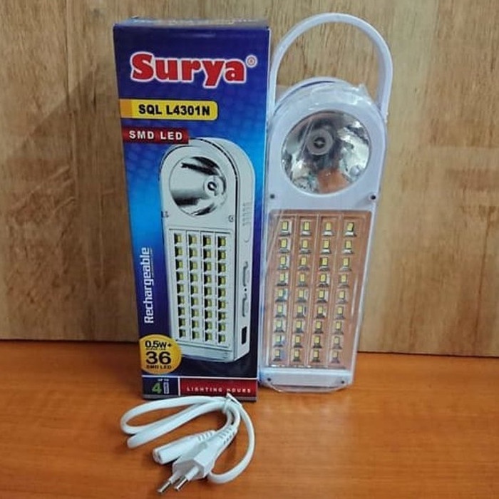 Surya Emergency Lamp SQL L4301 N 36 SMD LED Lampu Darurat