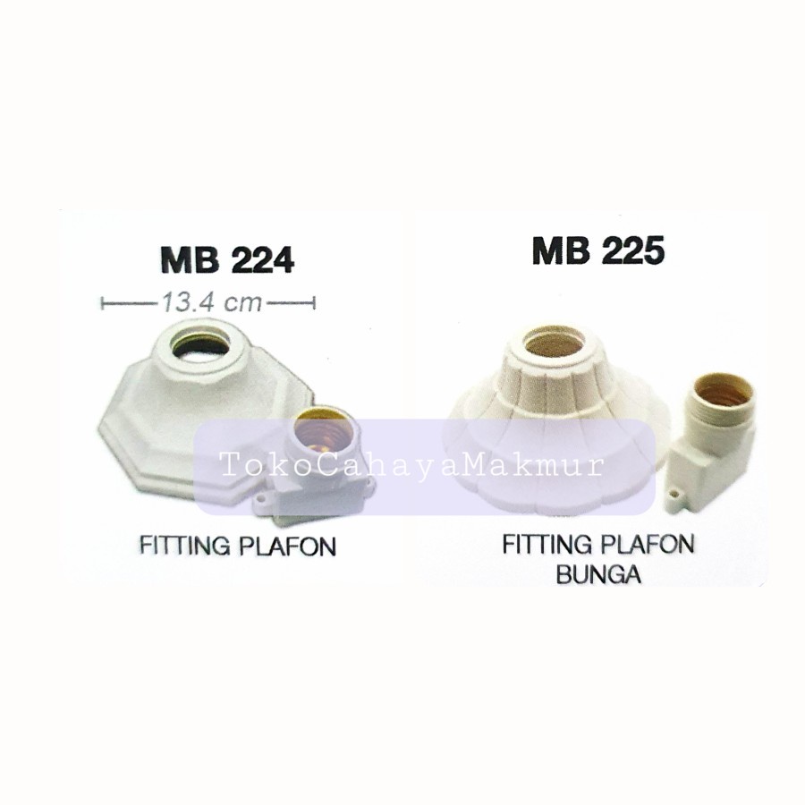 Mitsui Fiting/Rumah Lampu/Fitting Plafon MB 224/225 Terminal Kuningan