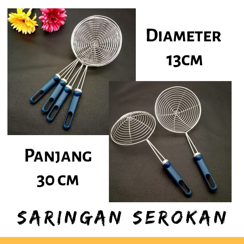 Serokan Masak Gorengan Tanpa Sambungan Tirisan Saringan Mie Strainer Stainless Steel