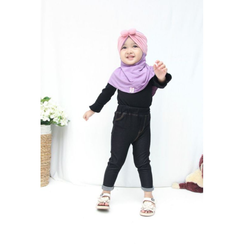 legging anak perempuan motif jeans 1-13tahun