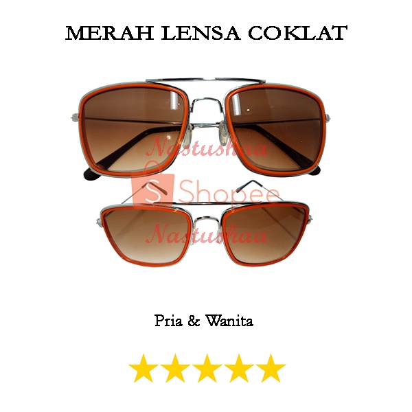 Kacamata Hitam Sunglasses Anti UV Fashion Kotak Aviator Casual Trendy Style Terbaru Ringan dan Stylish Untuk Pria dan Wanita NOCASE