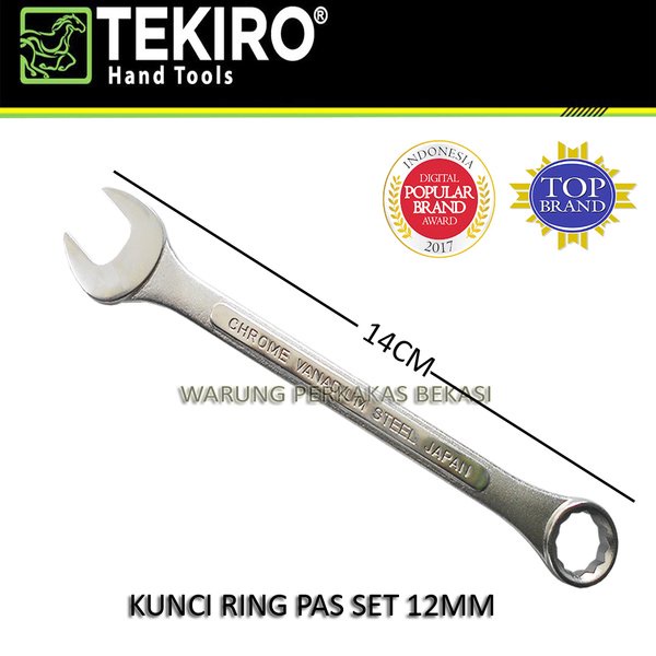 Tekiro Kunci Ring Pas Ringpas Kombinasi 12 Mm 12mm Terjangkau