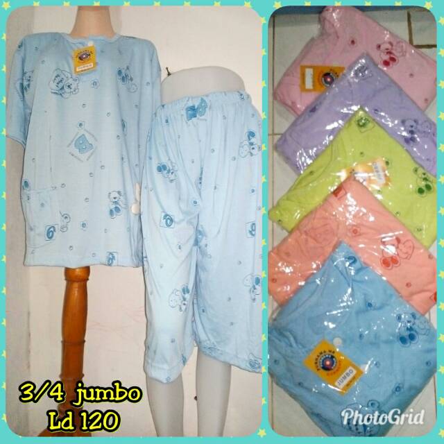 Baby doll kaos 3/4 jumbo dan standart