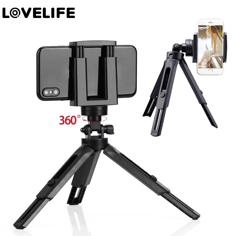 Braket Tripod holder Handphone Universal Retractable Untuk Siaran Langsung / iPhone / Android