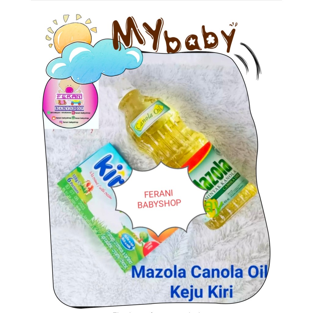 

PAKET MPASI BAYI MAZOLA MINYAK CANOLA OIL DAN KEJU KIRI