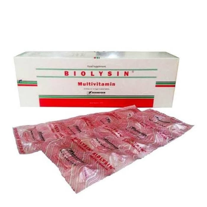 BIOLYSIN TABLET ISI 100'S / MULTIVITAMIN/ DAYA TAHAN TUBUH KESEHATAN