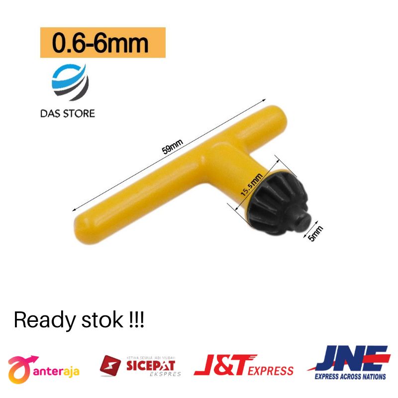 Kunci kepala bor kunci Chuck bor keys 6mm