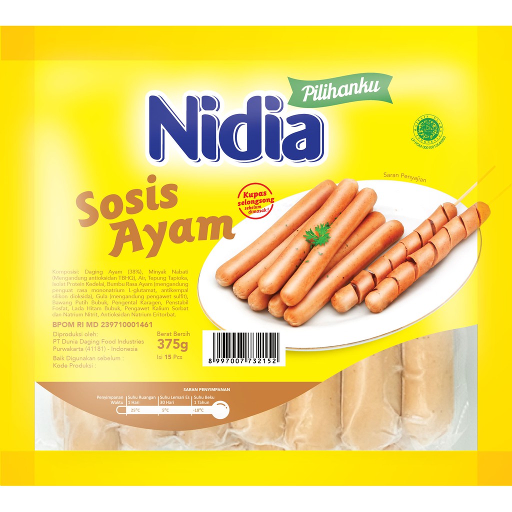 

Nidia Sosis Ayam, Merah, dan Bakar (Nidia Sosis All Variant)